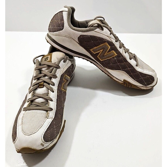 New Balance Womens 442 CW442UG White Brown Running Shoes Sneakers Size 8 1/2 B - Picture 3 of 14